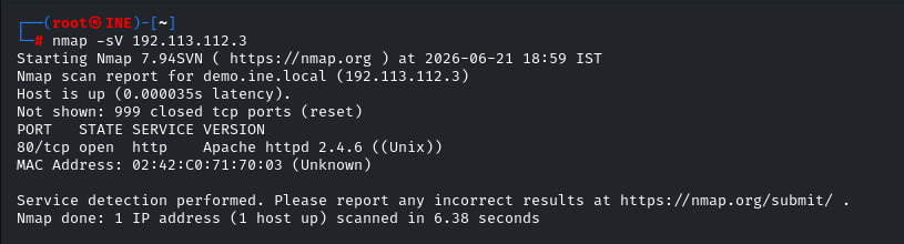 Initial Nmap scan