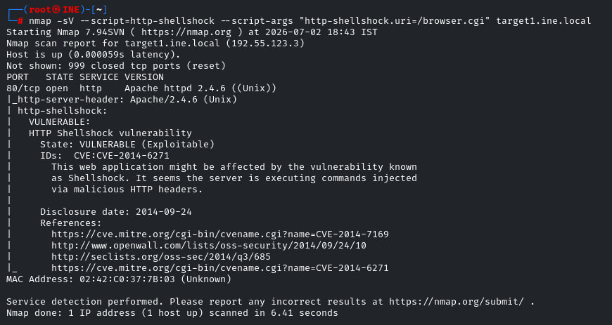 Shellshock scan