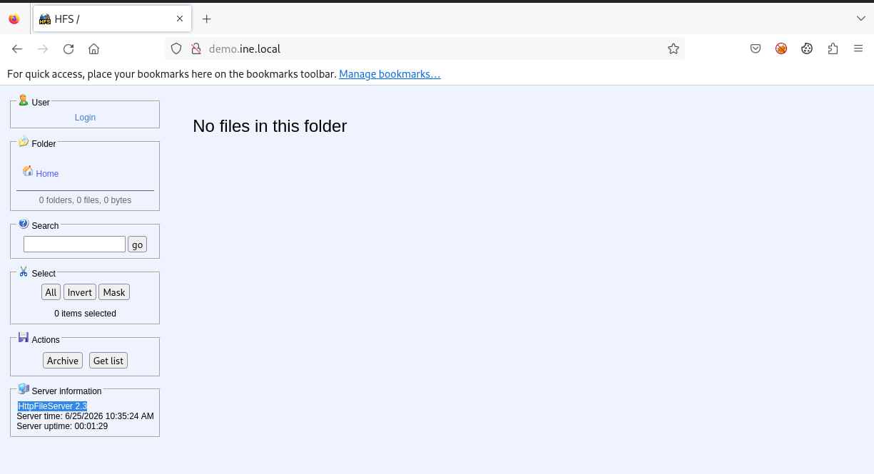 Target web server