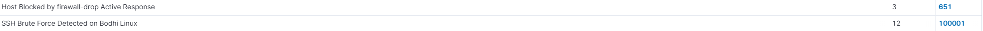 SSH brute force active response alert in Wazuh